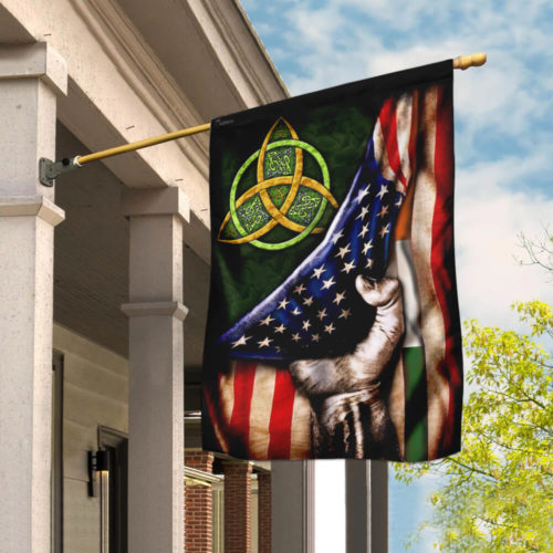st patricks day celtic trinity american flag all over print flag 2