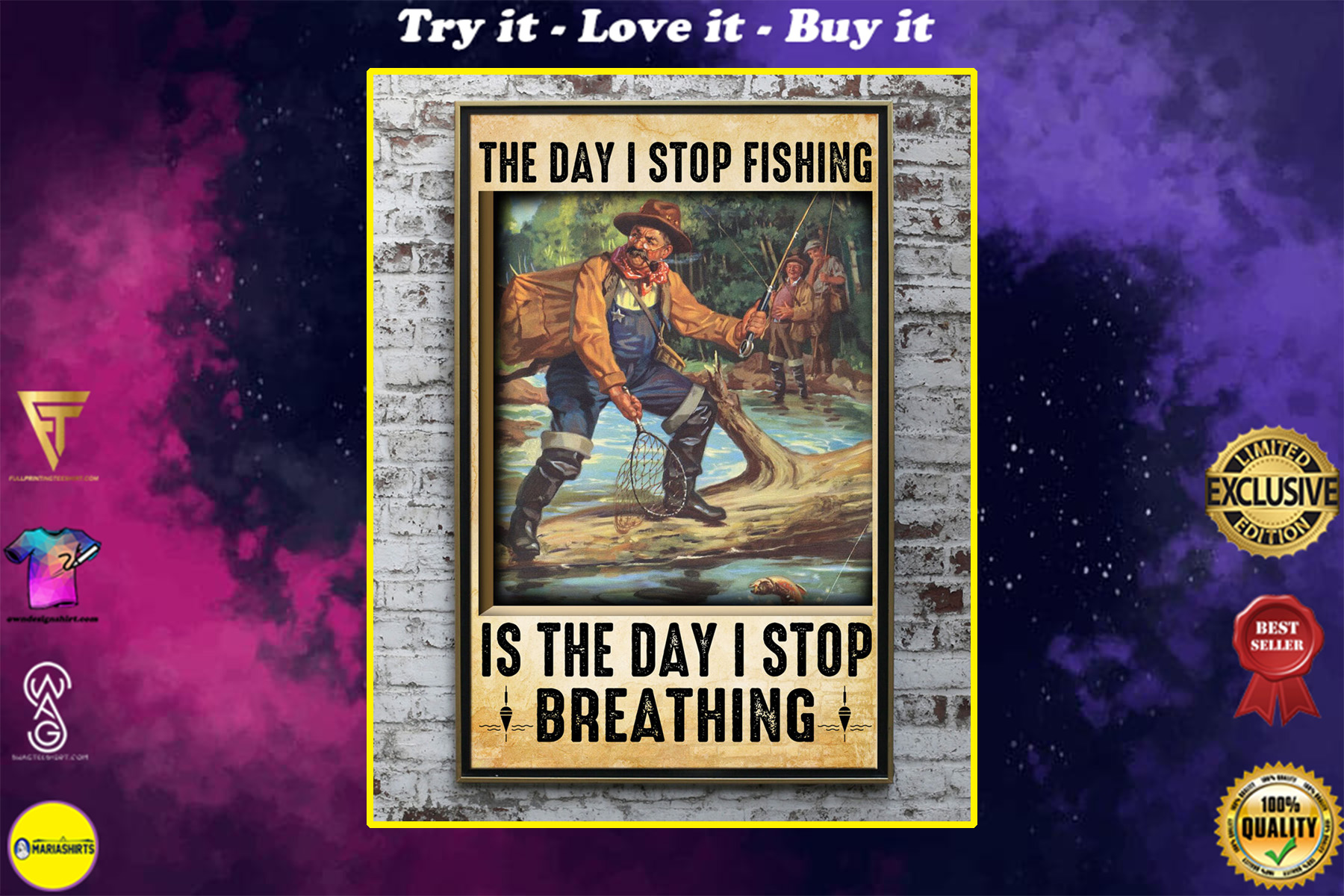 the day i stop fishing is the day i stop breathing old man poster