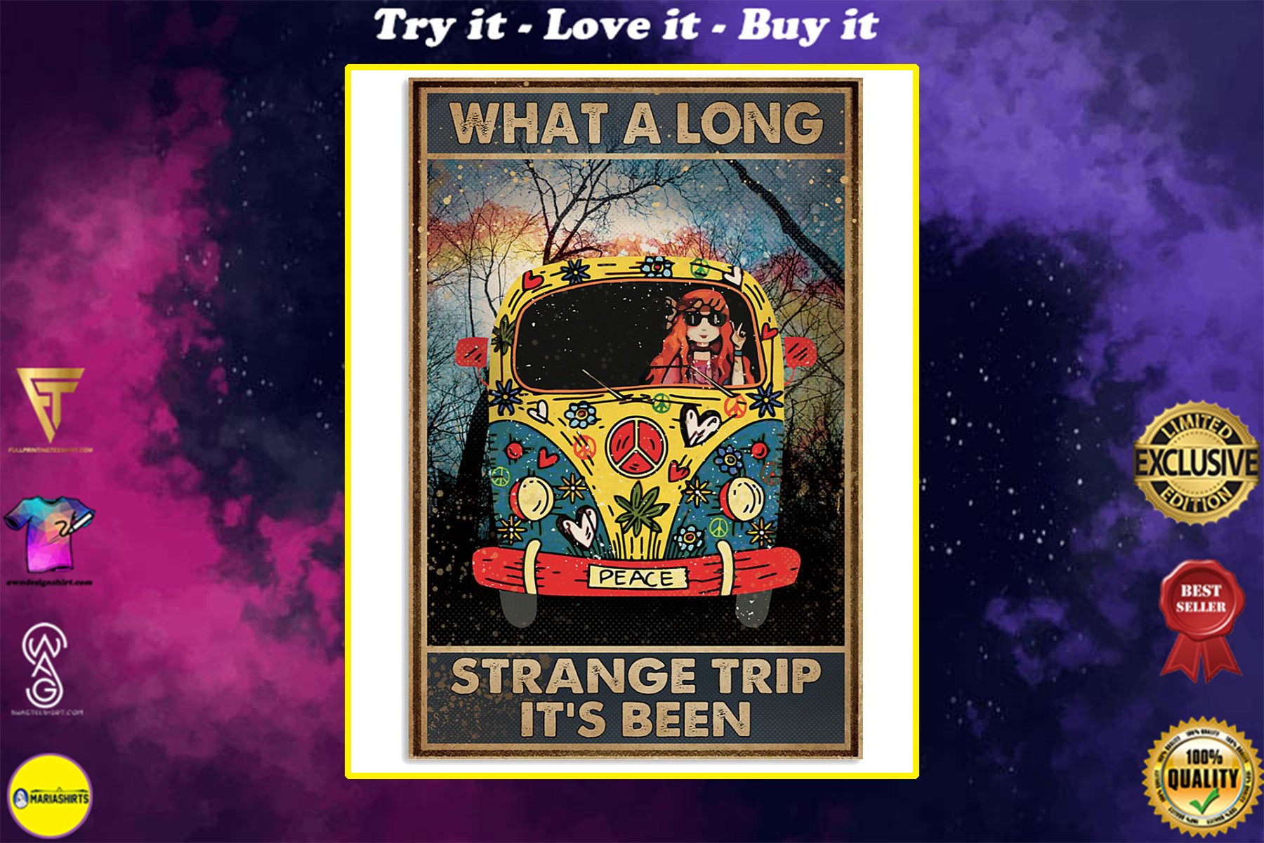 what a long strange trip its been hippie vintage poster