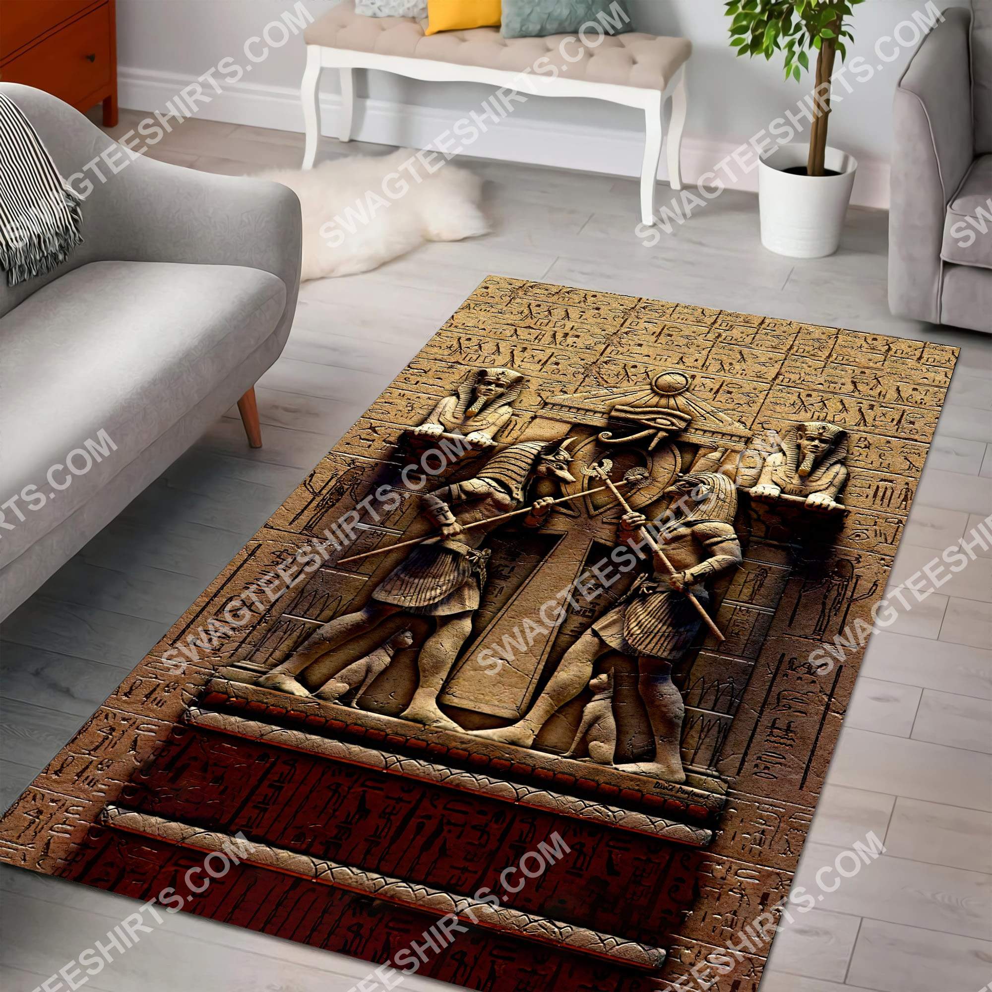 anubis egyptian civilization culture all over printed rug 2(1)