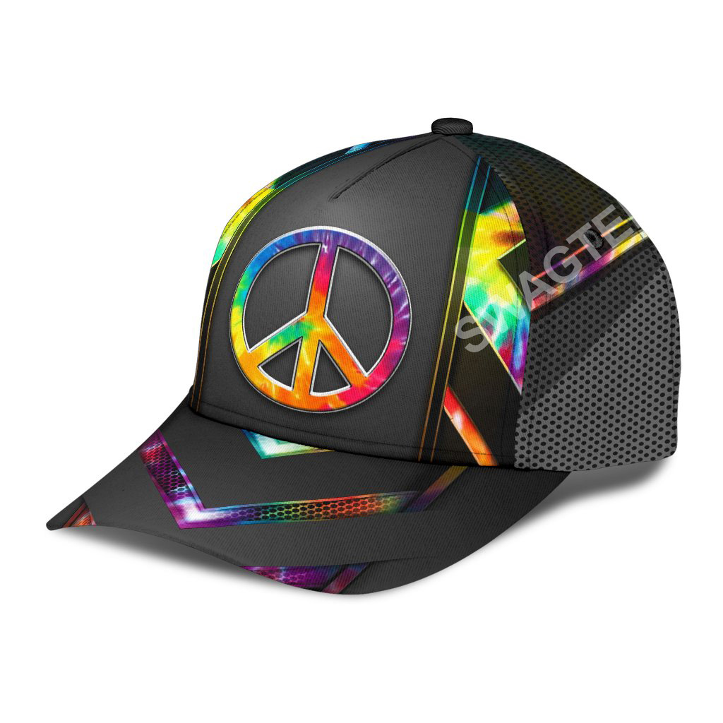 colorful hippie tie dye all over print classic cap 3(1)
