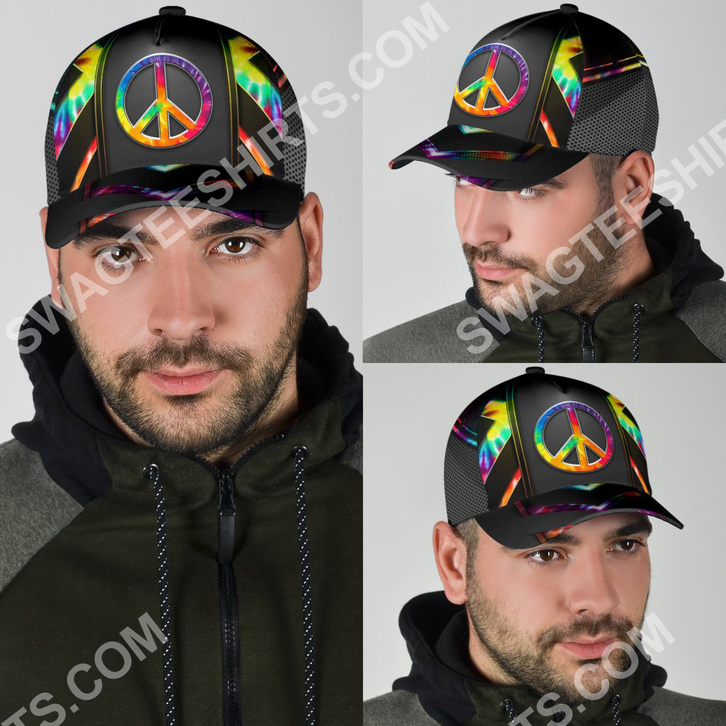 colorful hippie tie dye all over print classic cap 6(1)