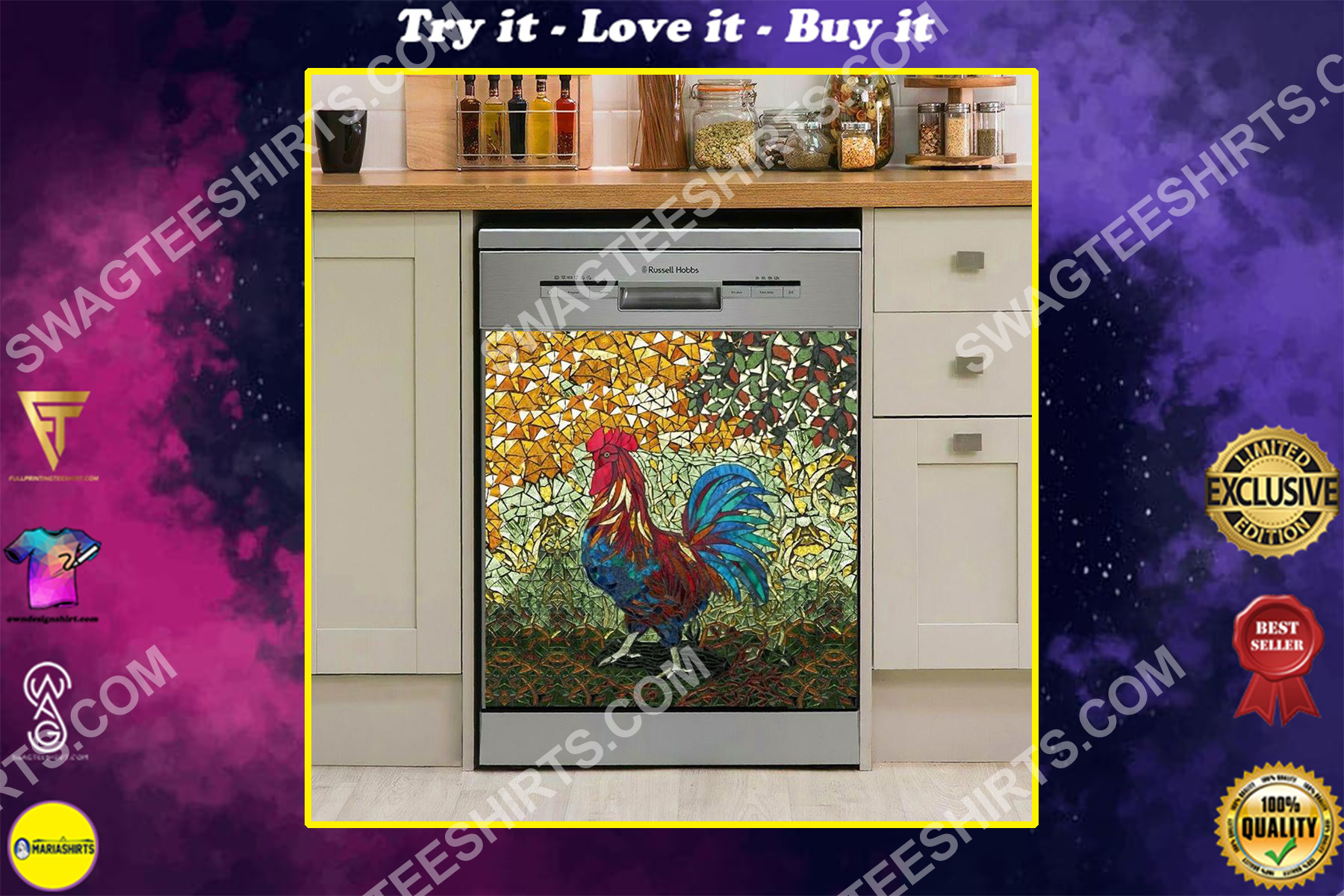the chicken vintage kitchen decorative dishwasher magnet cover