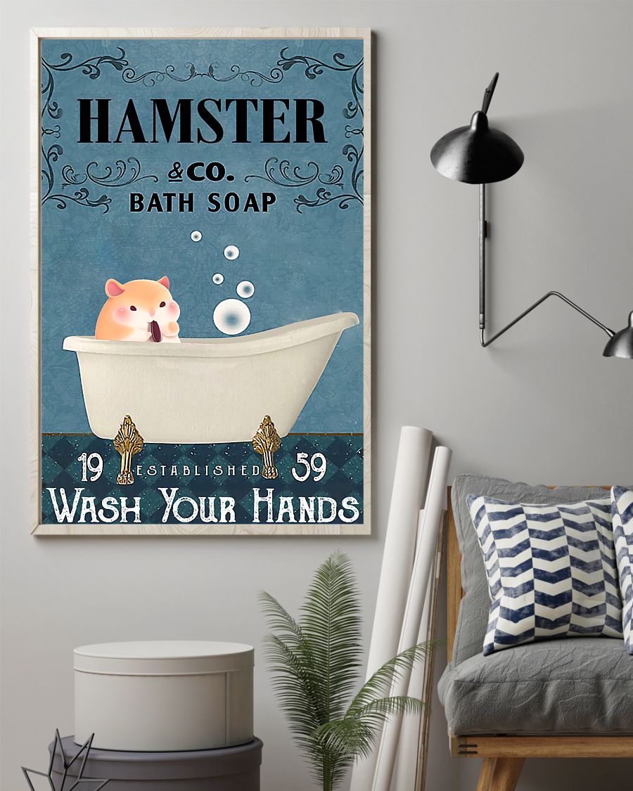 vintage hamster company bath soap wash your hands poster 2