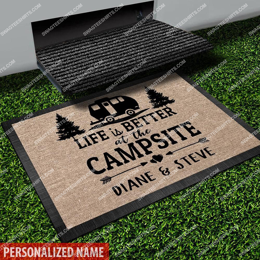 custom name happy camper life is better at the camsite full print doormat 2(2) - Copy