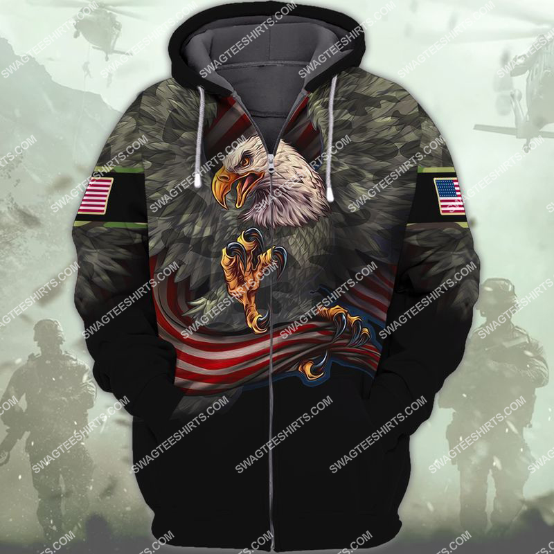 i am a grumpy old veteran i served i sacrificed veterans day full print zip hoodie 1