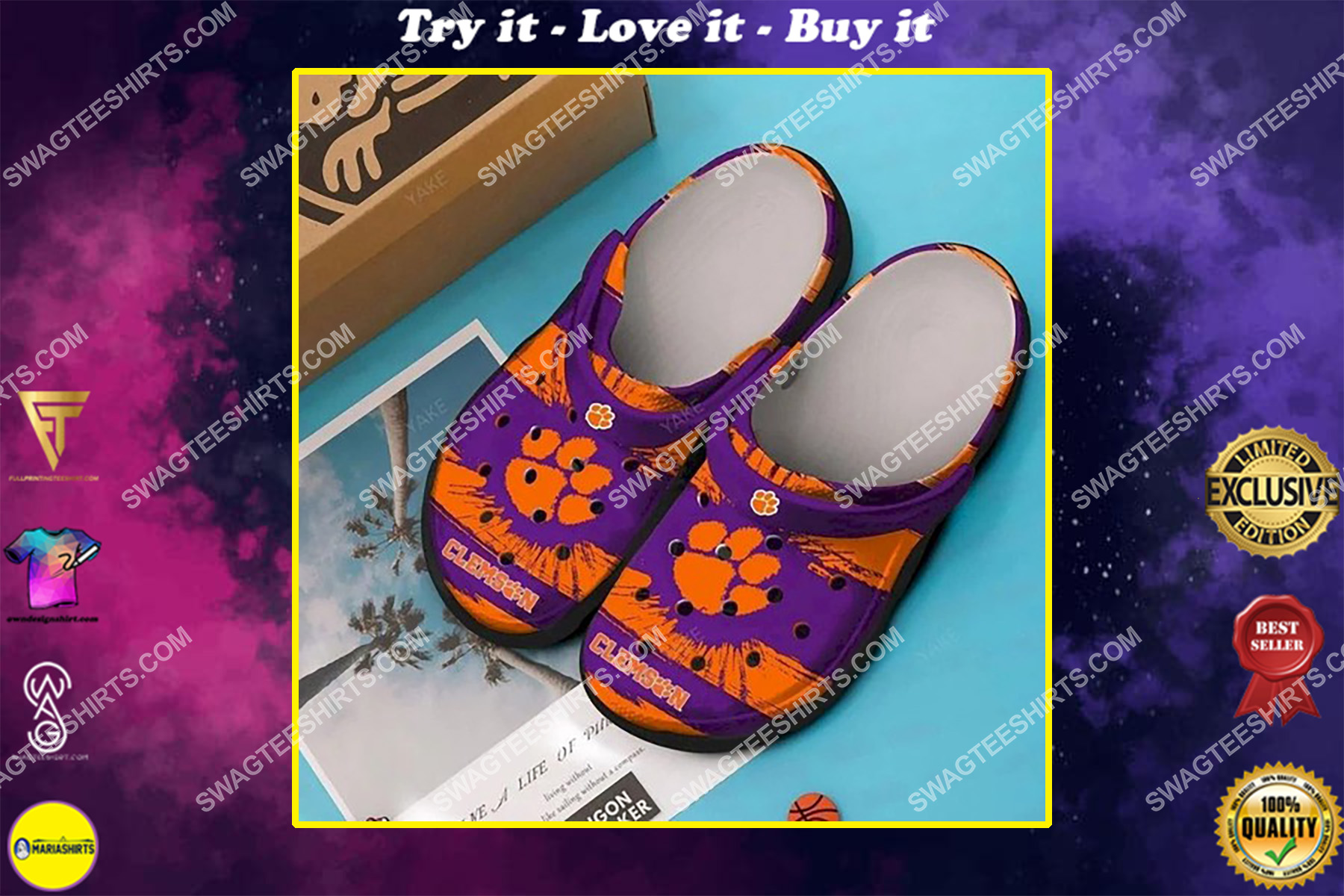 the clemson tigers all over printed crocs