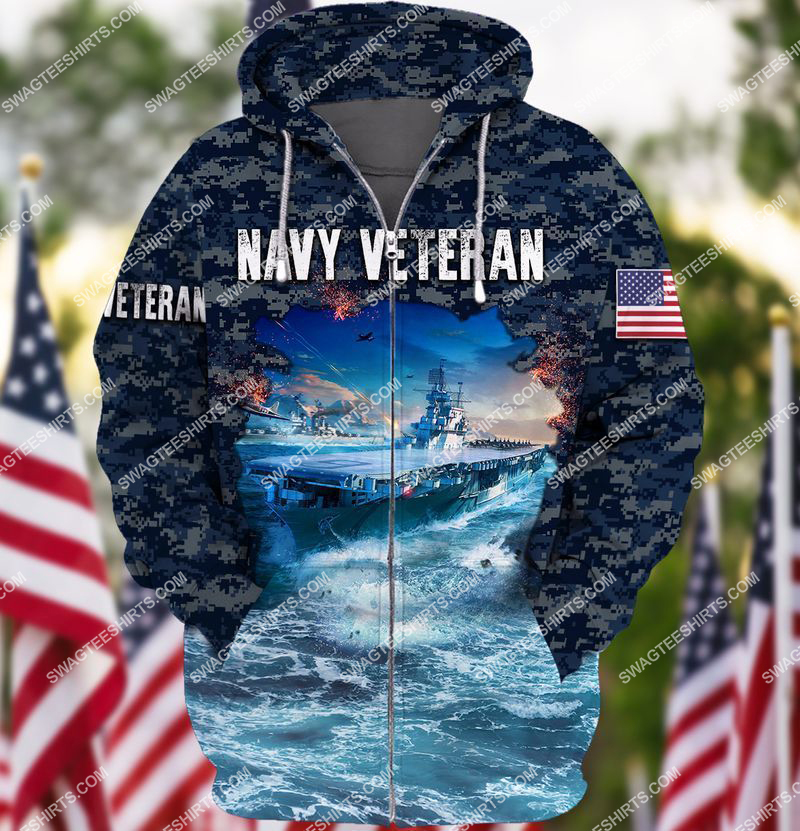 united states navy veteran battleship ocean full print zip hoodie 1