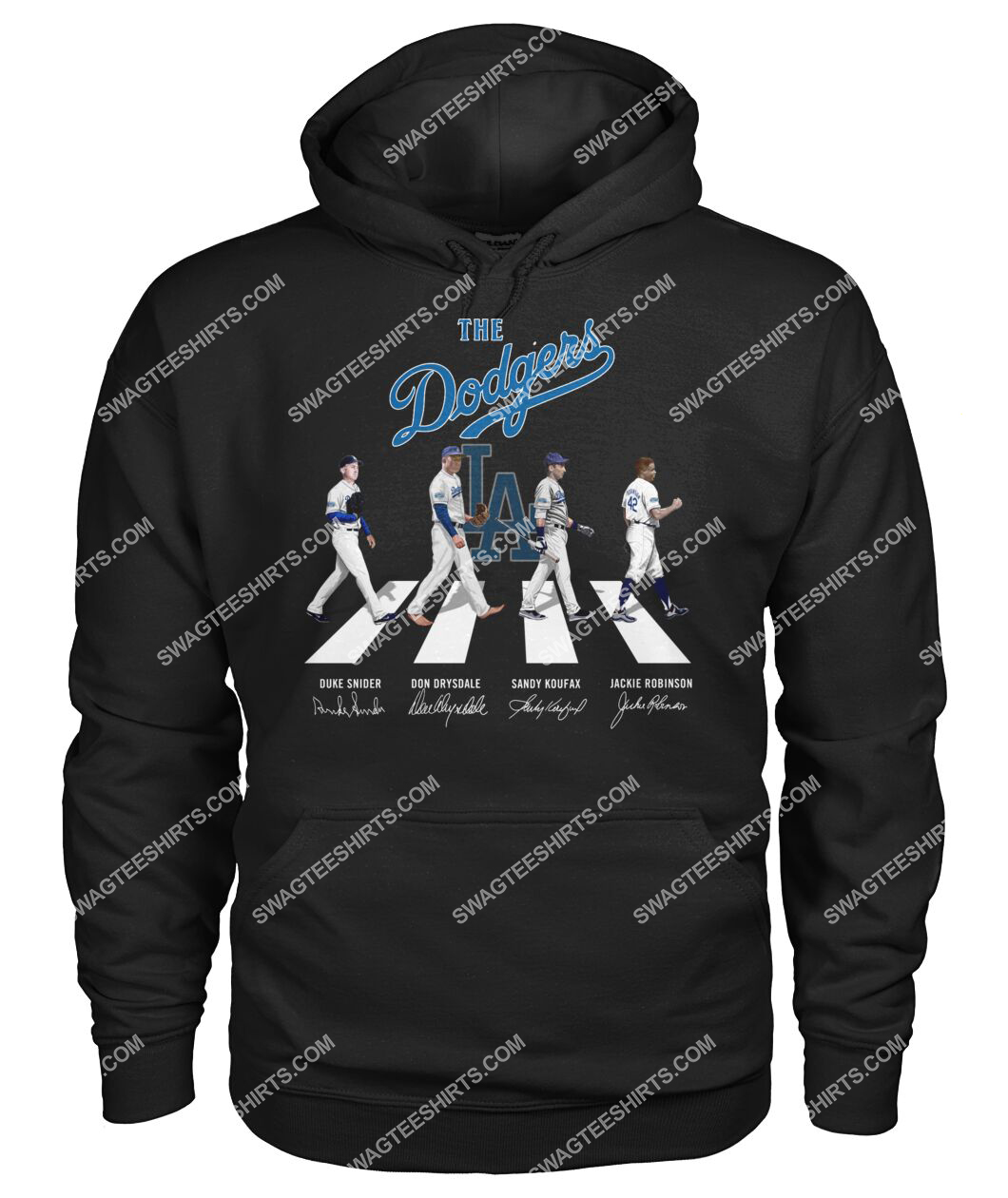 abbey road the los angeles dodgers signatures hoodie 1