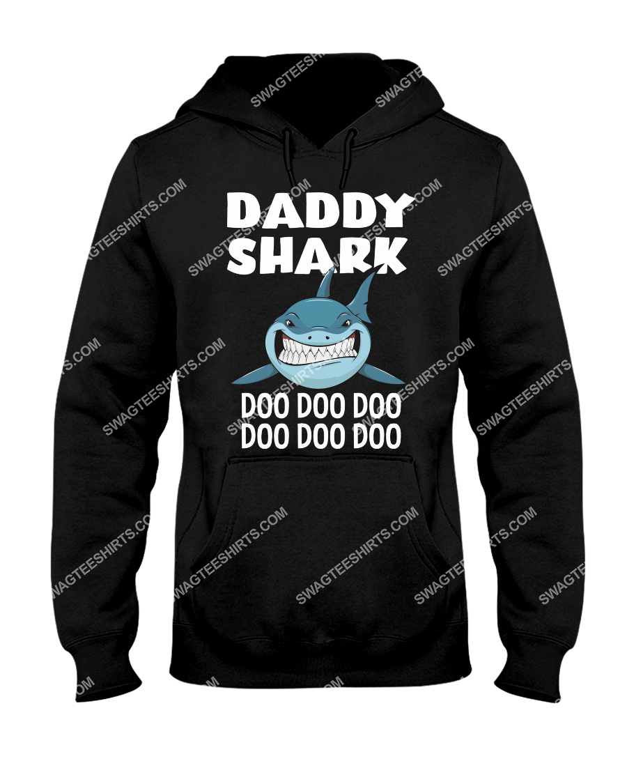 daddy shark doo doo doo fathers day hoodie 1