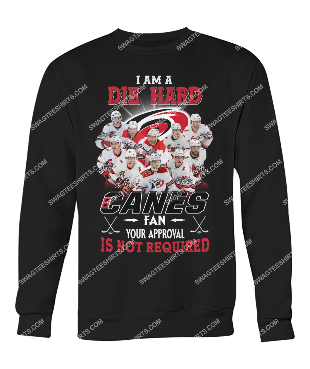 i am die hard fan your approval is not required carolina hurricanes sweatshirt 1
