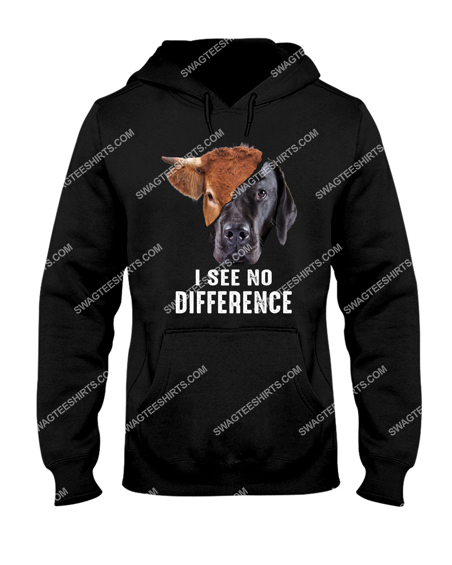 i see no difference cow and dog save animals hoodie 1