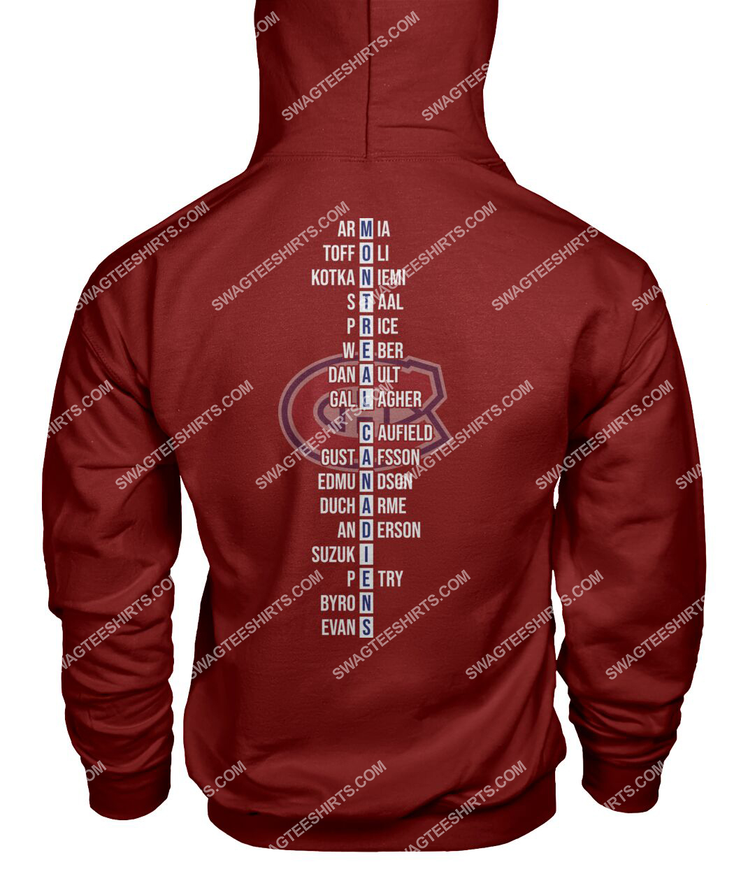 montreal canadiens 2021 north division champions hoodie - back 1