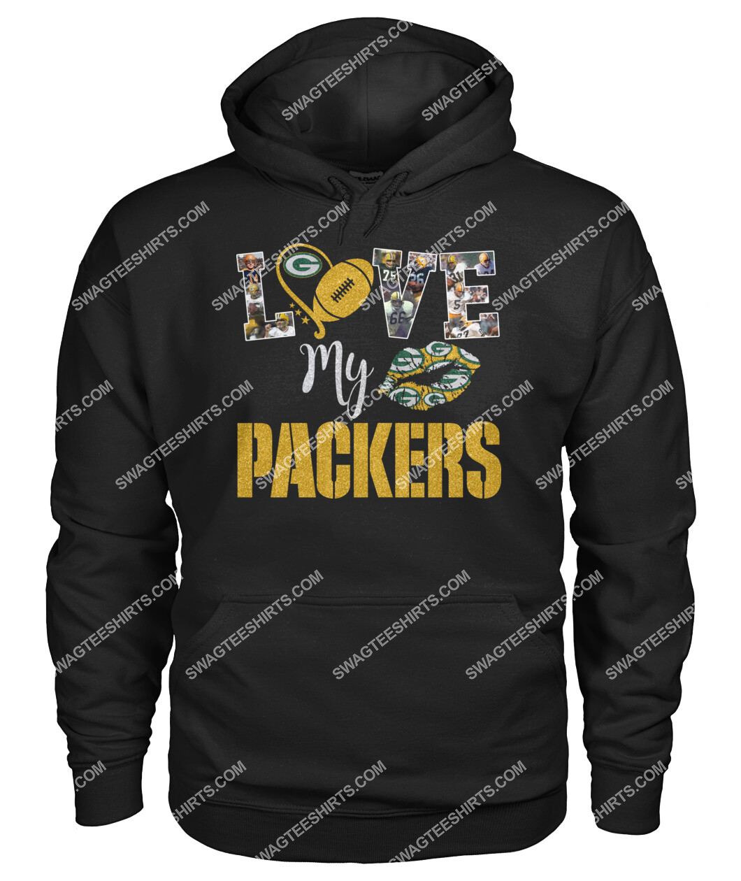 national football league green bay packers i love my packers hoodie 1
