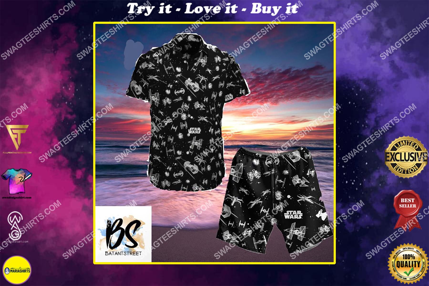 summer holiday star wars full printing hawaiian shirt