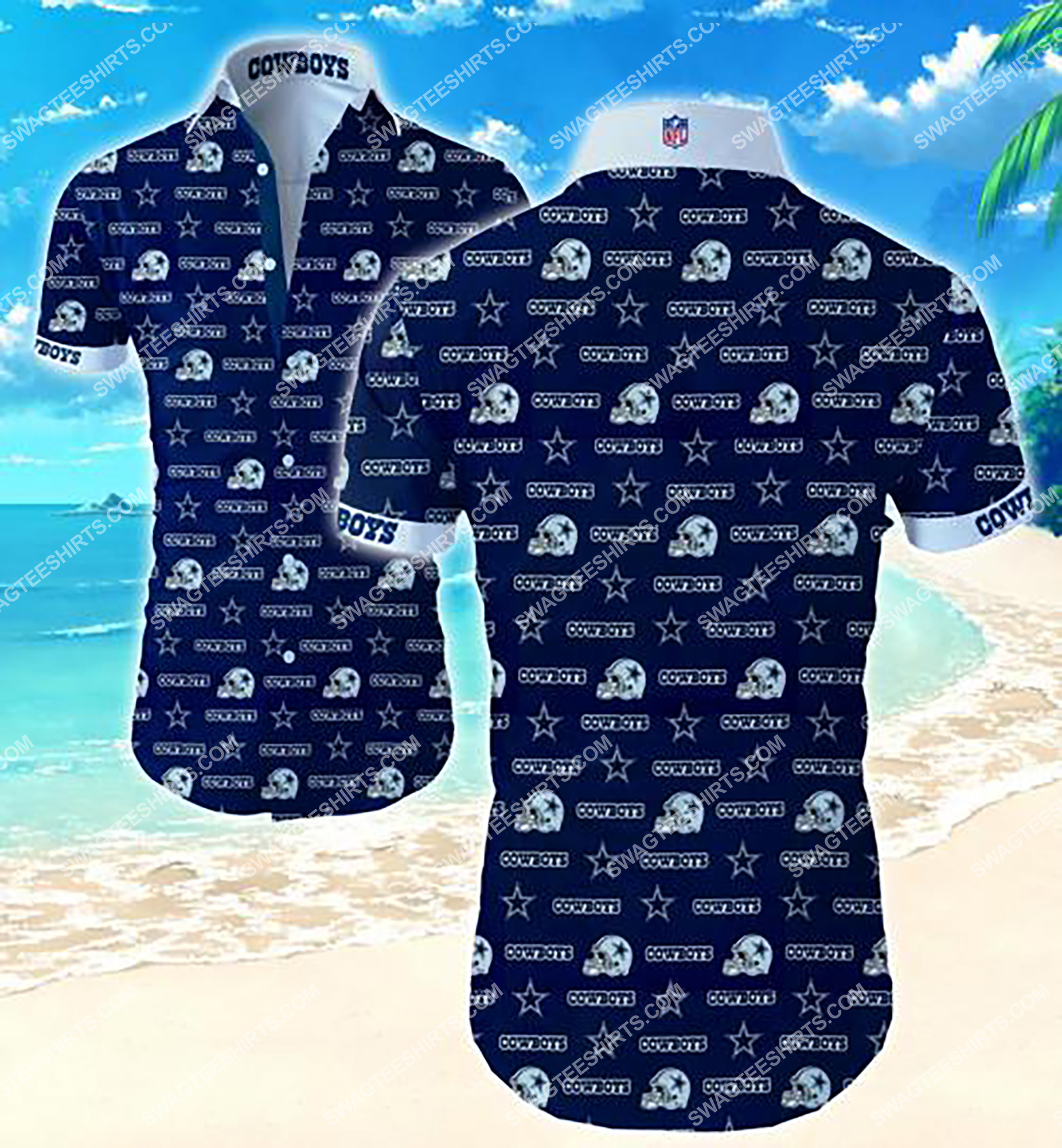 the dallas cowboys team full print summer hawaiian shirt 2 - Copy