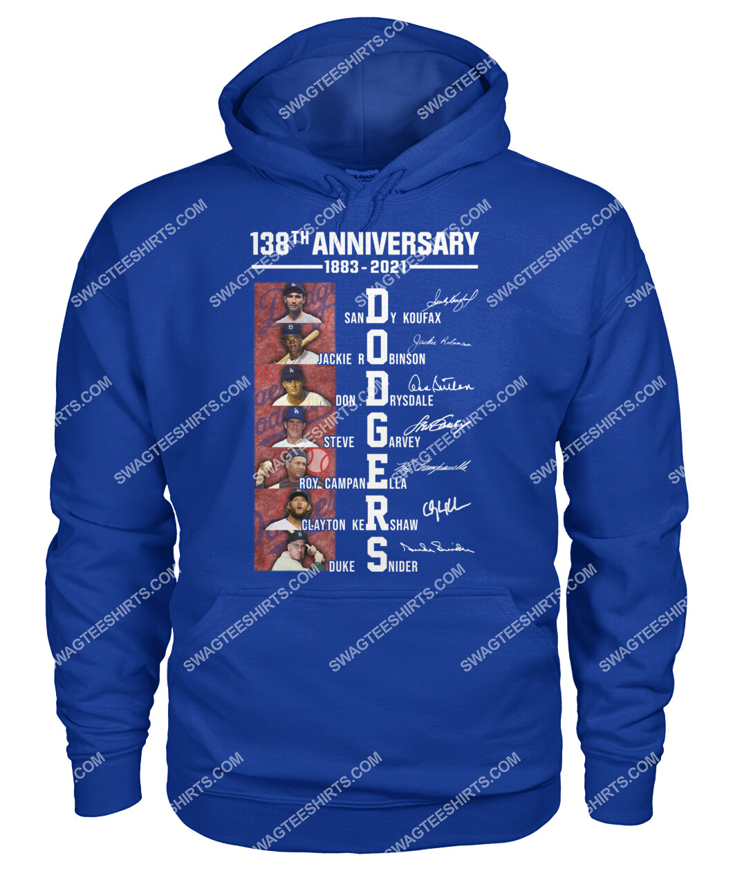 the los angeles dodgers 138th anniversary 1883 2021 signatures mlb hoodie 1