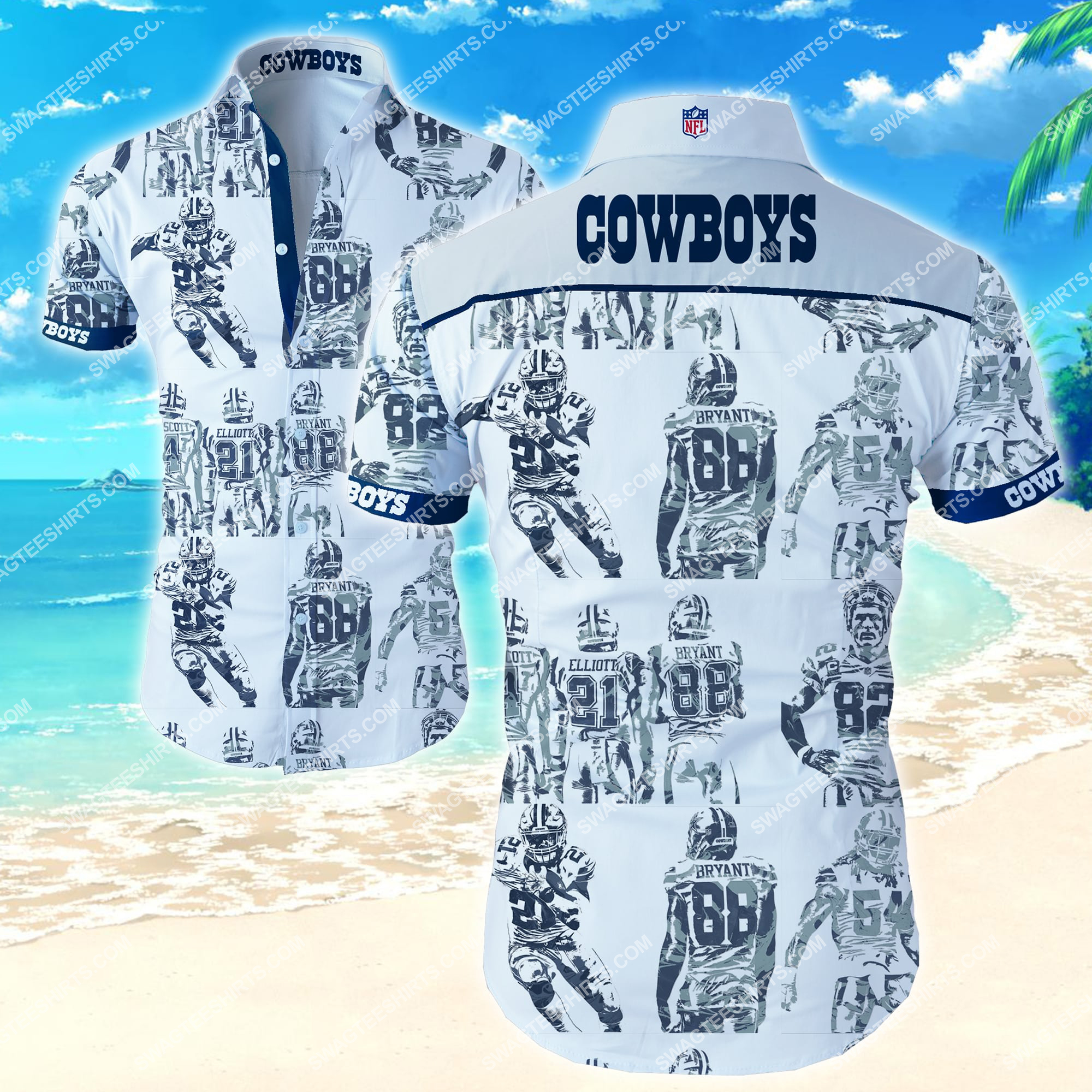 tropical dallas cowboys team full printing summer hawaiian shirt 2 - Copy (2)