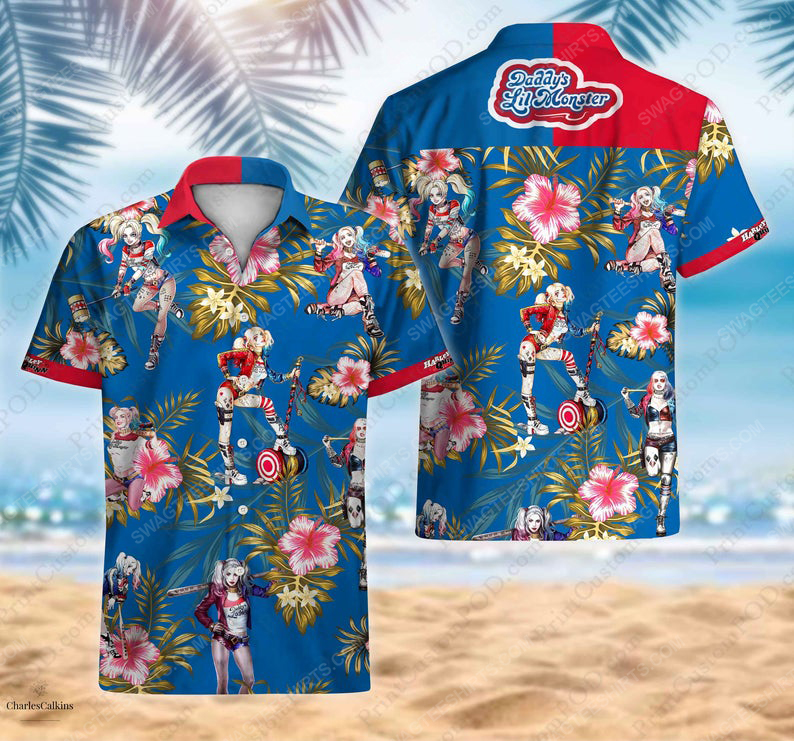 Dc comics harley quinn daddy's lil monster hawaiian shirt 1 - Copy (2)