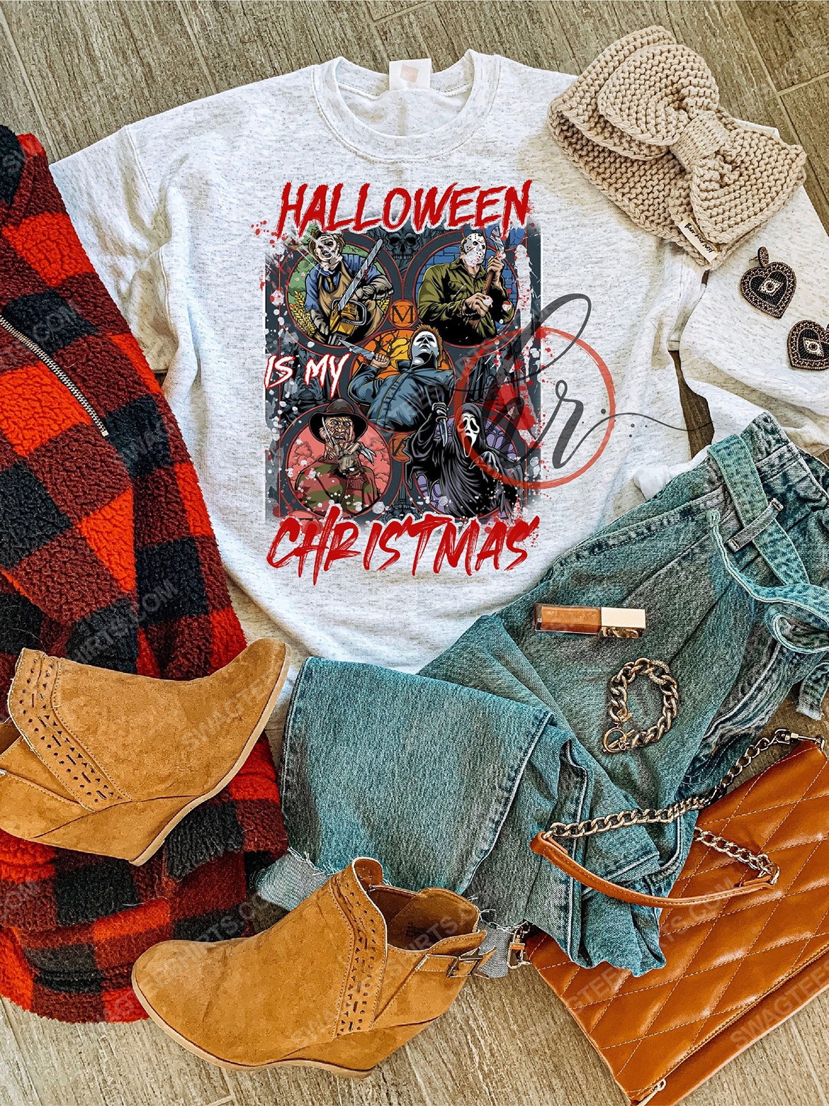 Halloween is my christmas horror movie characters shirt 2(1)