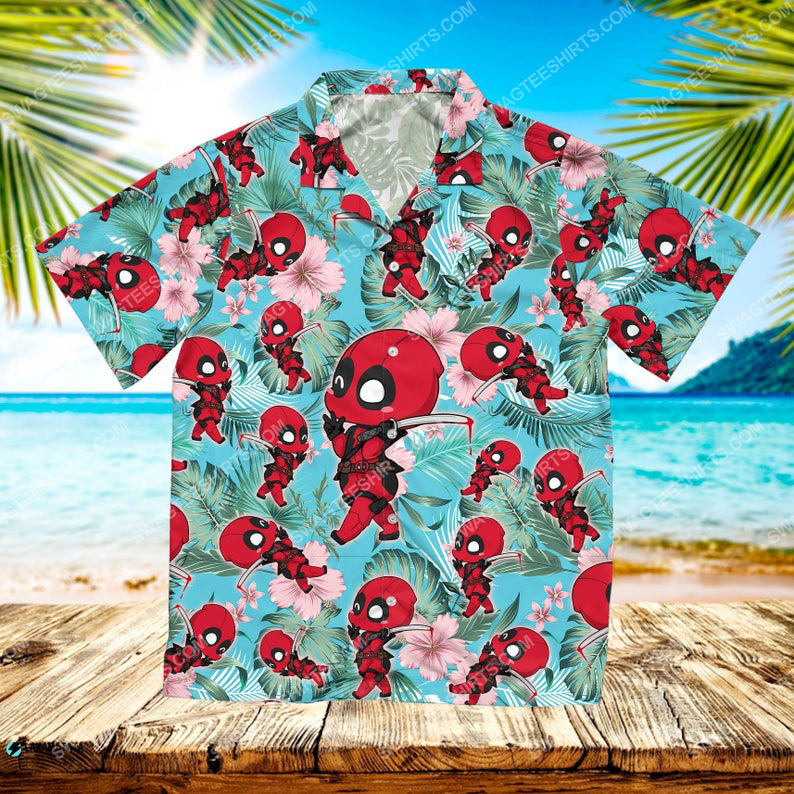 Tropical deadpool marvel summer vibe hawaiian shirt
