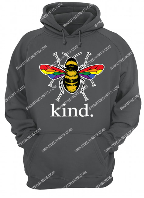 bee kind lgbtq ally gay pride rainbow bumblebee positivity hoodie 1