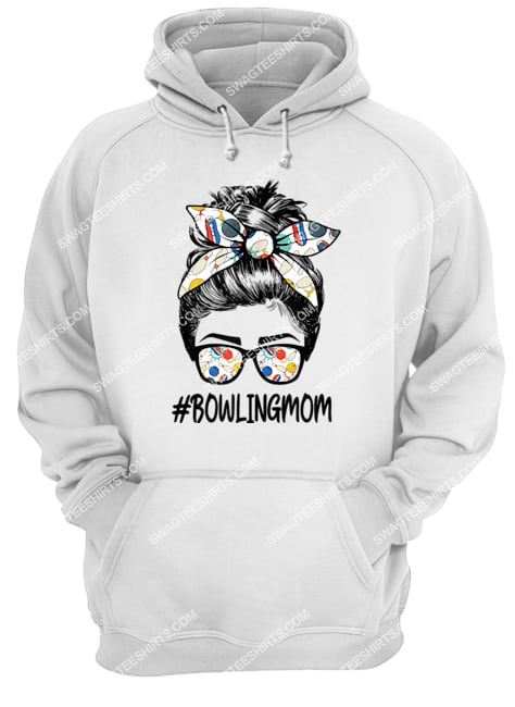 bowling mom life mothers day messy bun glasses bandana hoodie 1