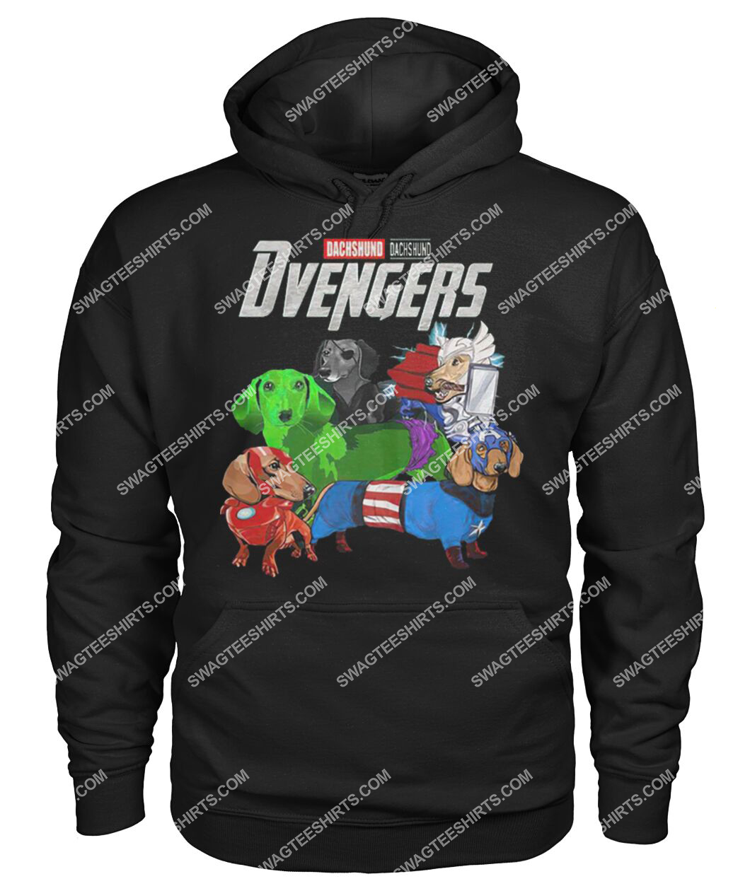 dachshund dvengers marvel avengers dogs lover hoodie 1