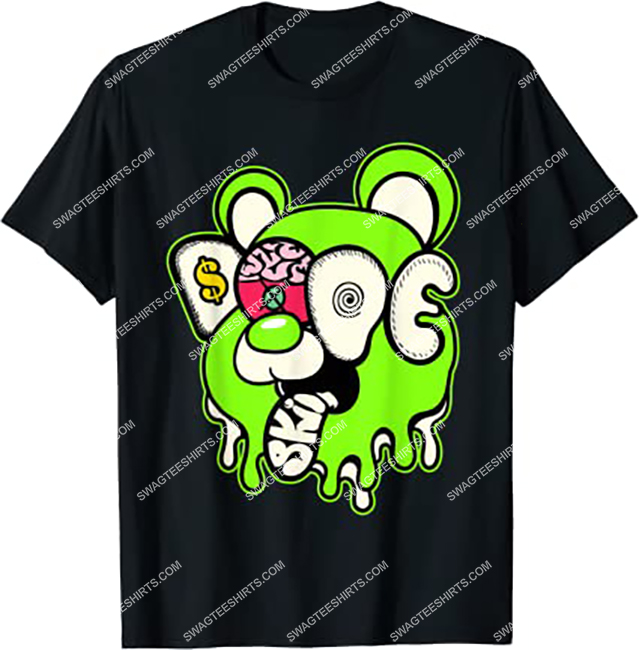 dope bear drip graphic match jordan 6 electric green shirt 1 - Copy (2)