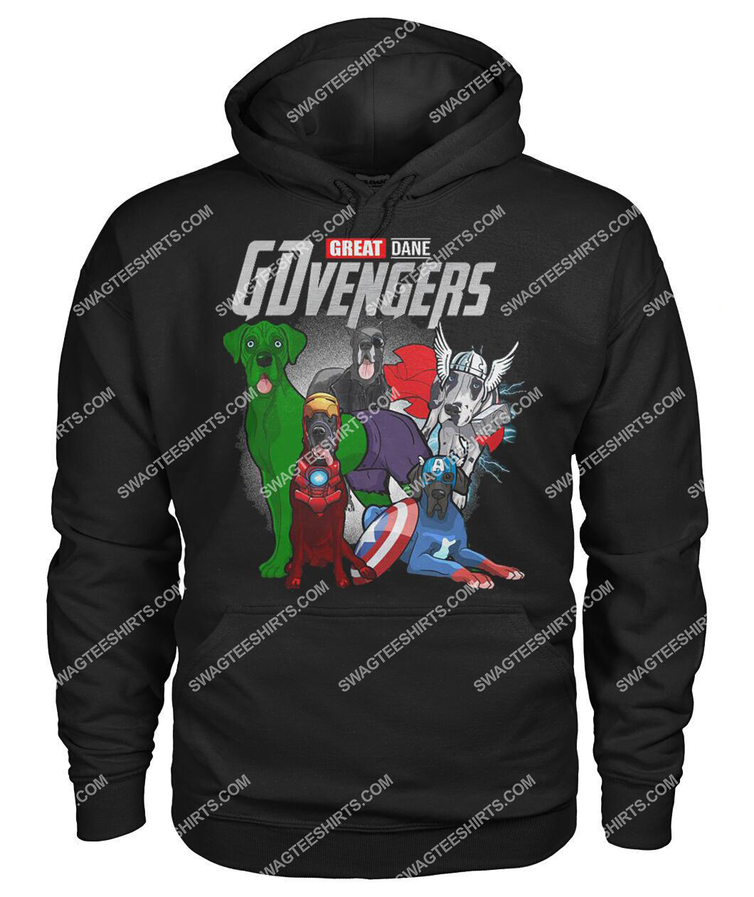 great dane gdvengers marvel avengers dogs lover hoodie 1