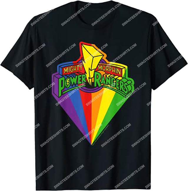 mighty morphin power rangers rainbow movie shirt 1 - Copy (2)