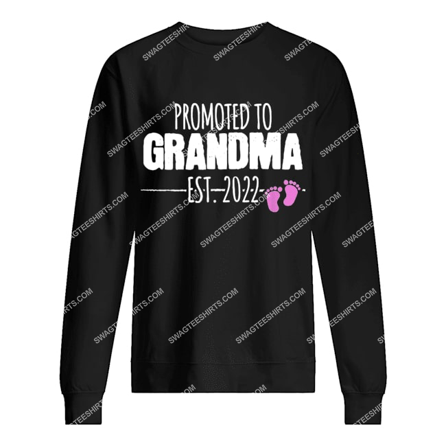 promoted to grandma 2022 baby announcement it's a girl sweatshirt 1