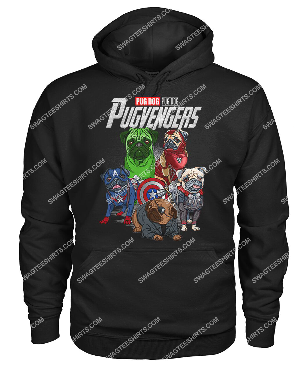 pug dog pugvengers marvel avengers dogs lover hoodie 1