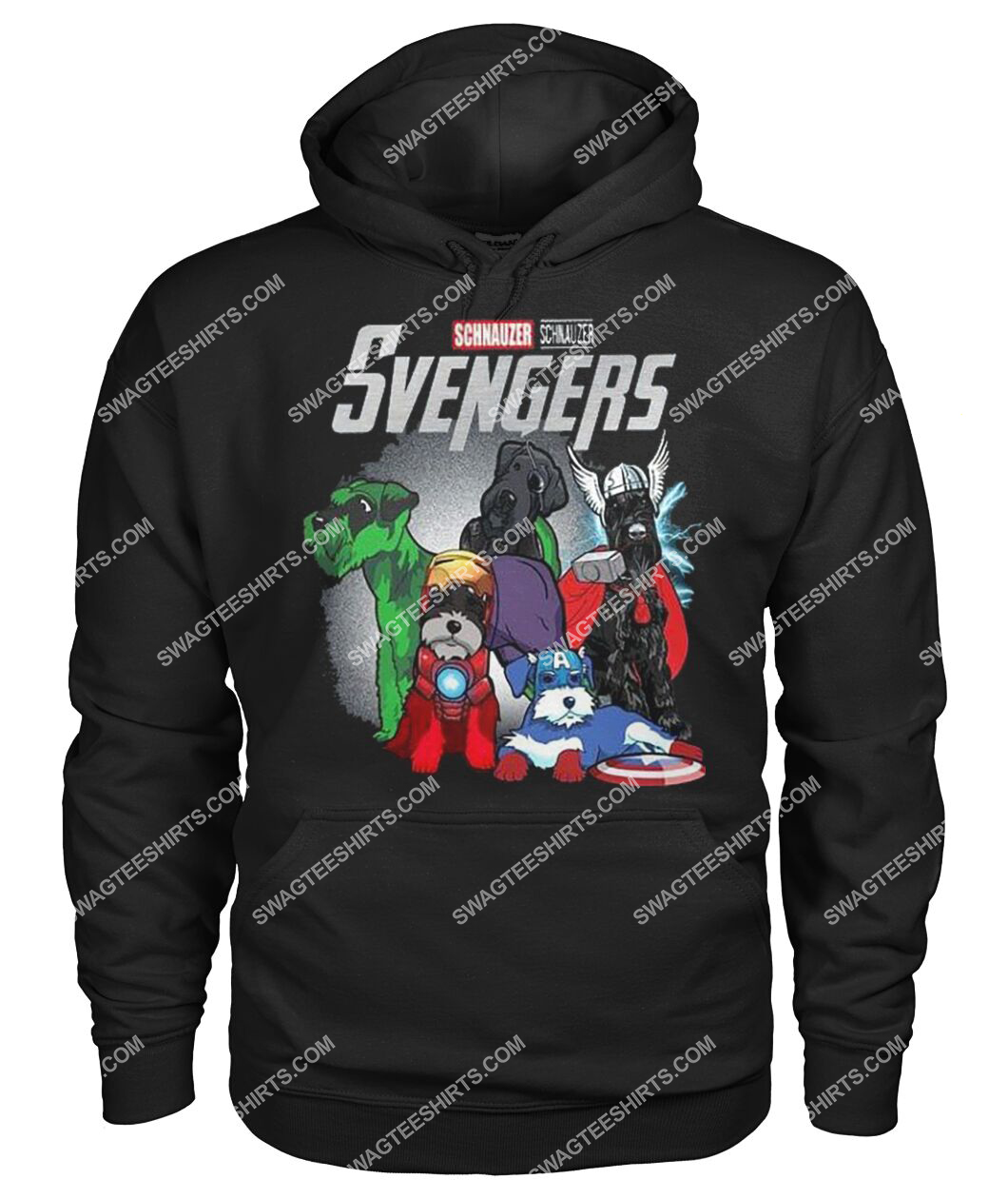 schnauzer svengers marvel avengers dogs lover hoodie 1