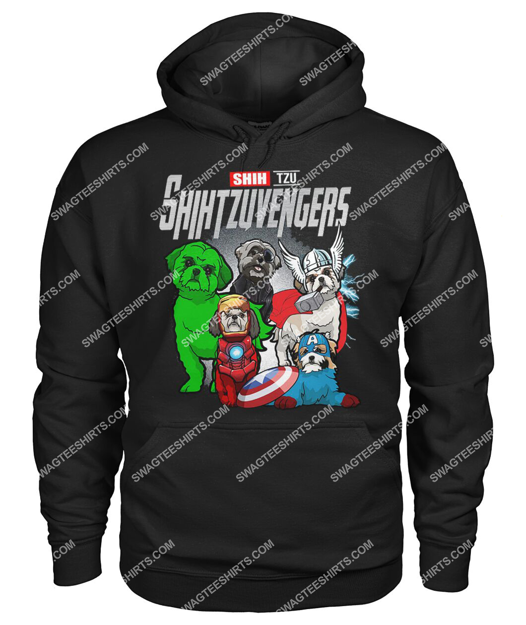 shih tzu shihtzuvengers marvel avengers dogs lover hoodie 1