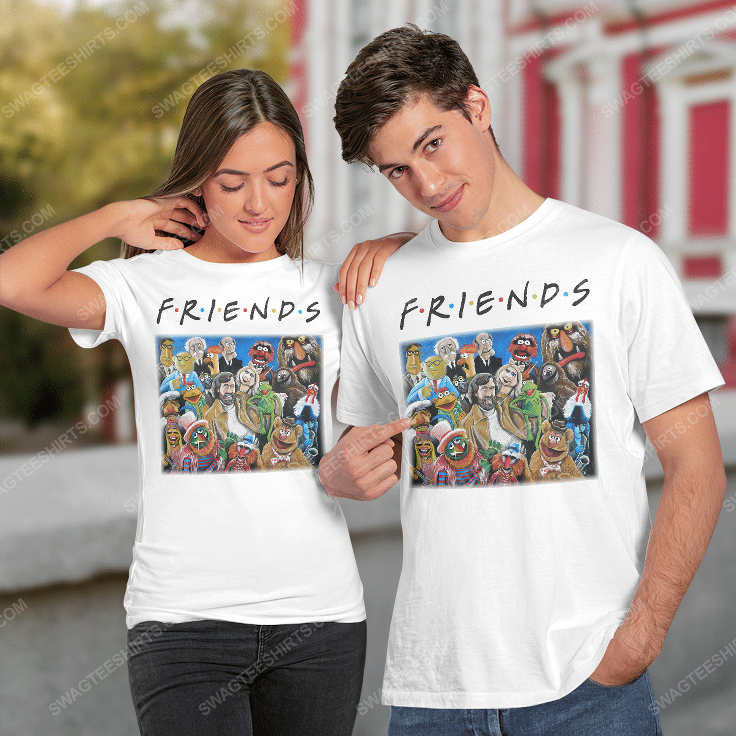 Friends tv show the muppets characters tshirt(1)