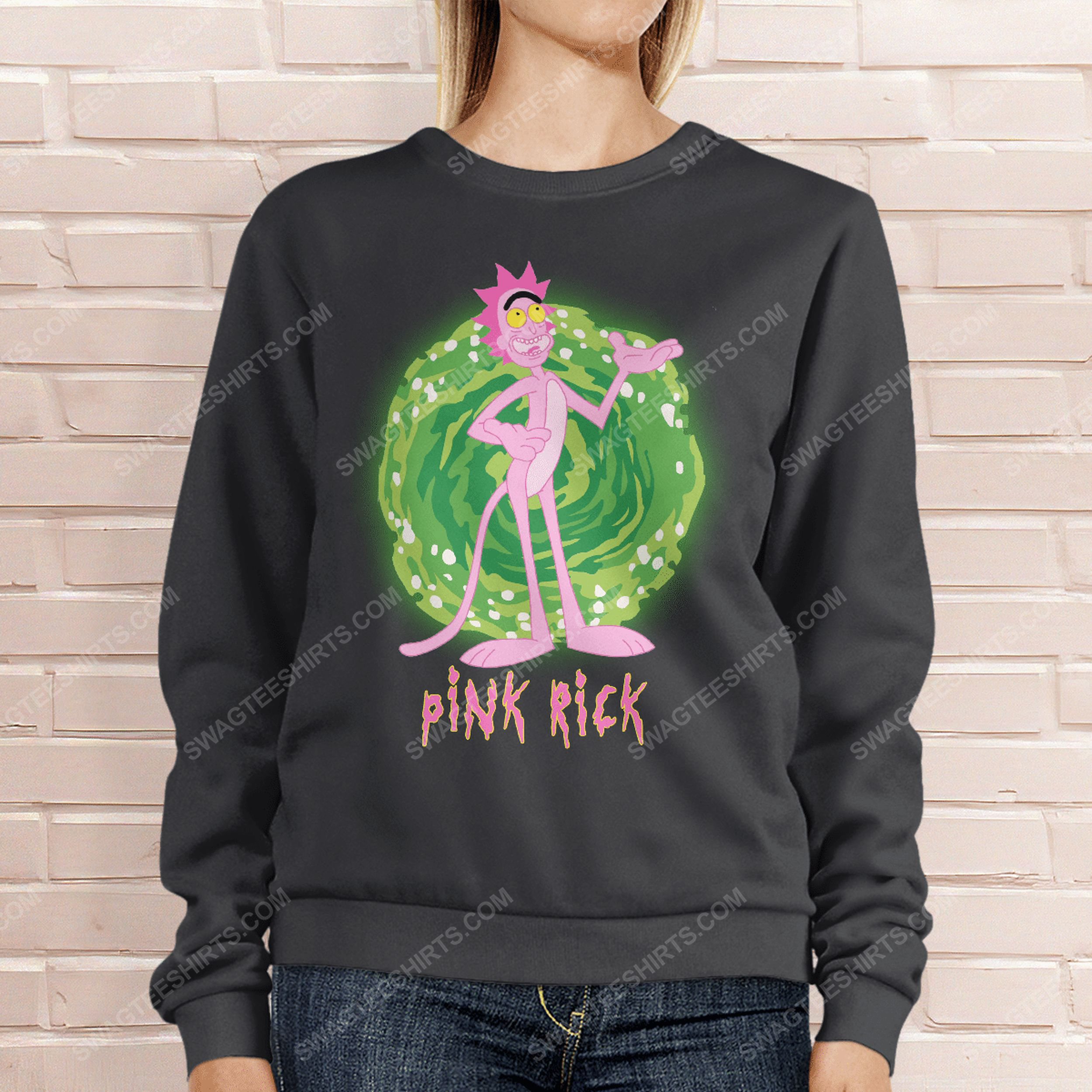 Tv show rick and morty and pink panther sweatshirt 1(1)