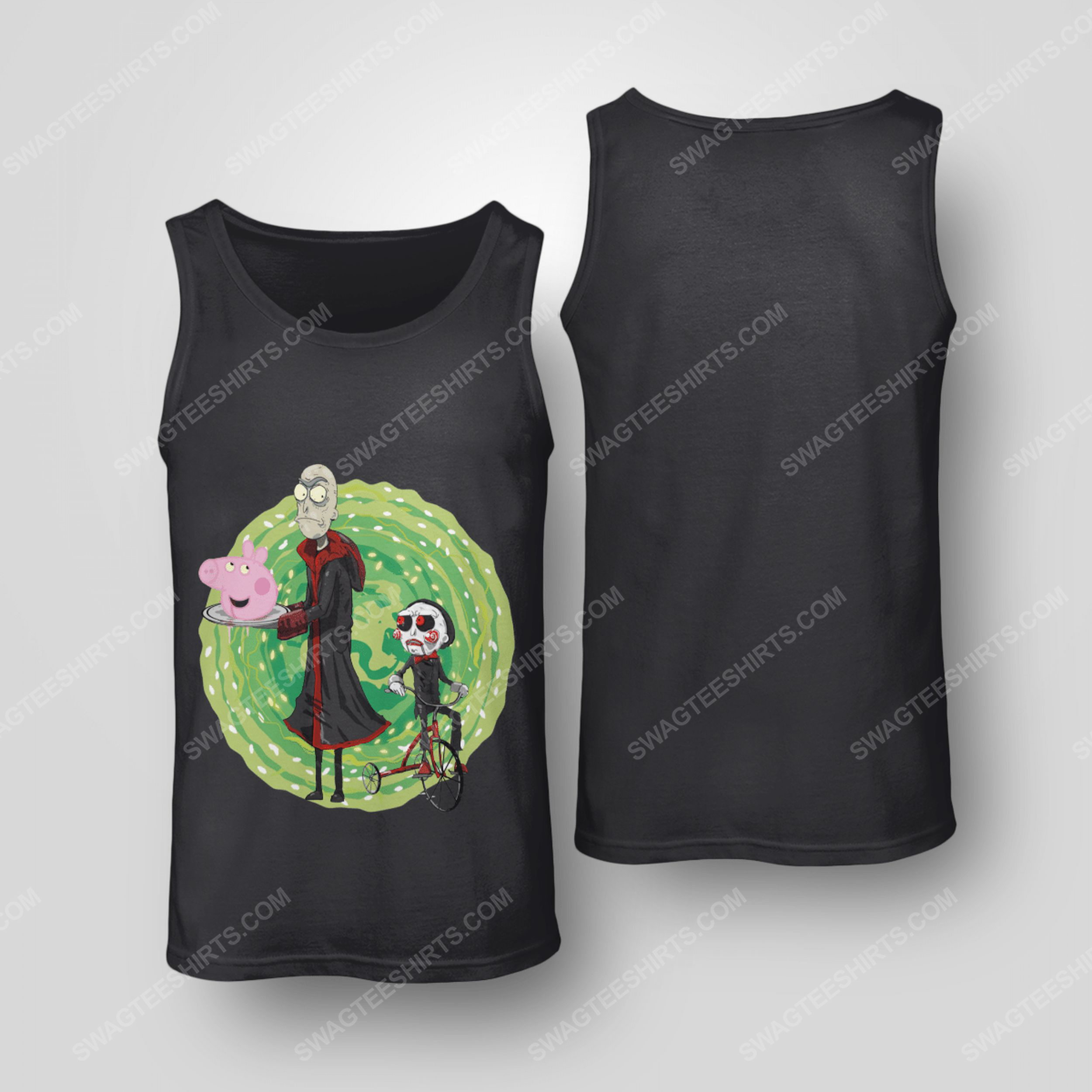 Tv show rick and morty jigsaw parody tank top(1)