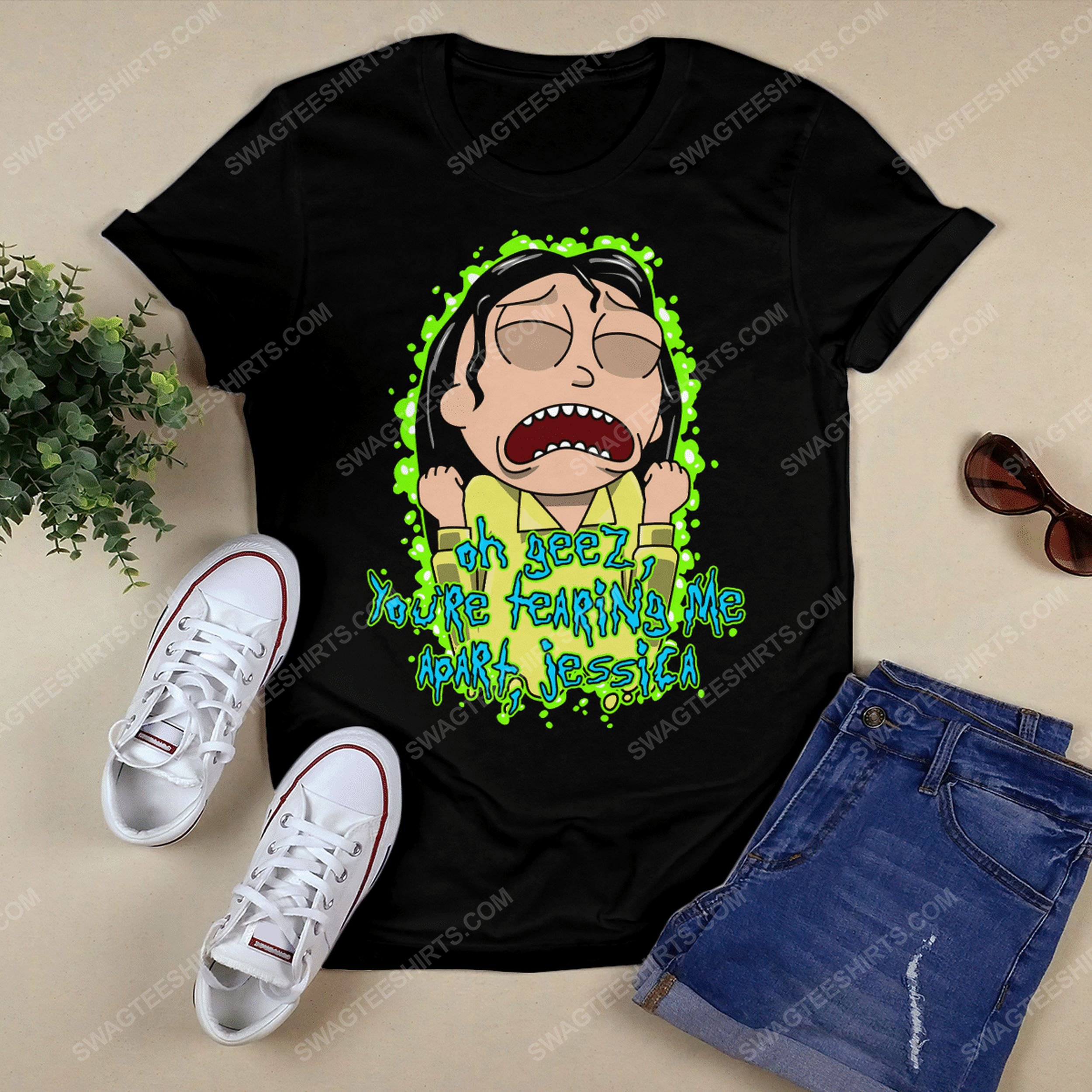 Tv show rick and morty oh geez you're tearing me apart jessica shirt 2(1)