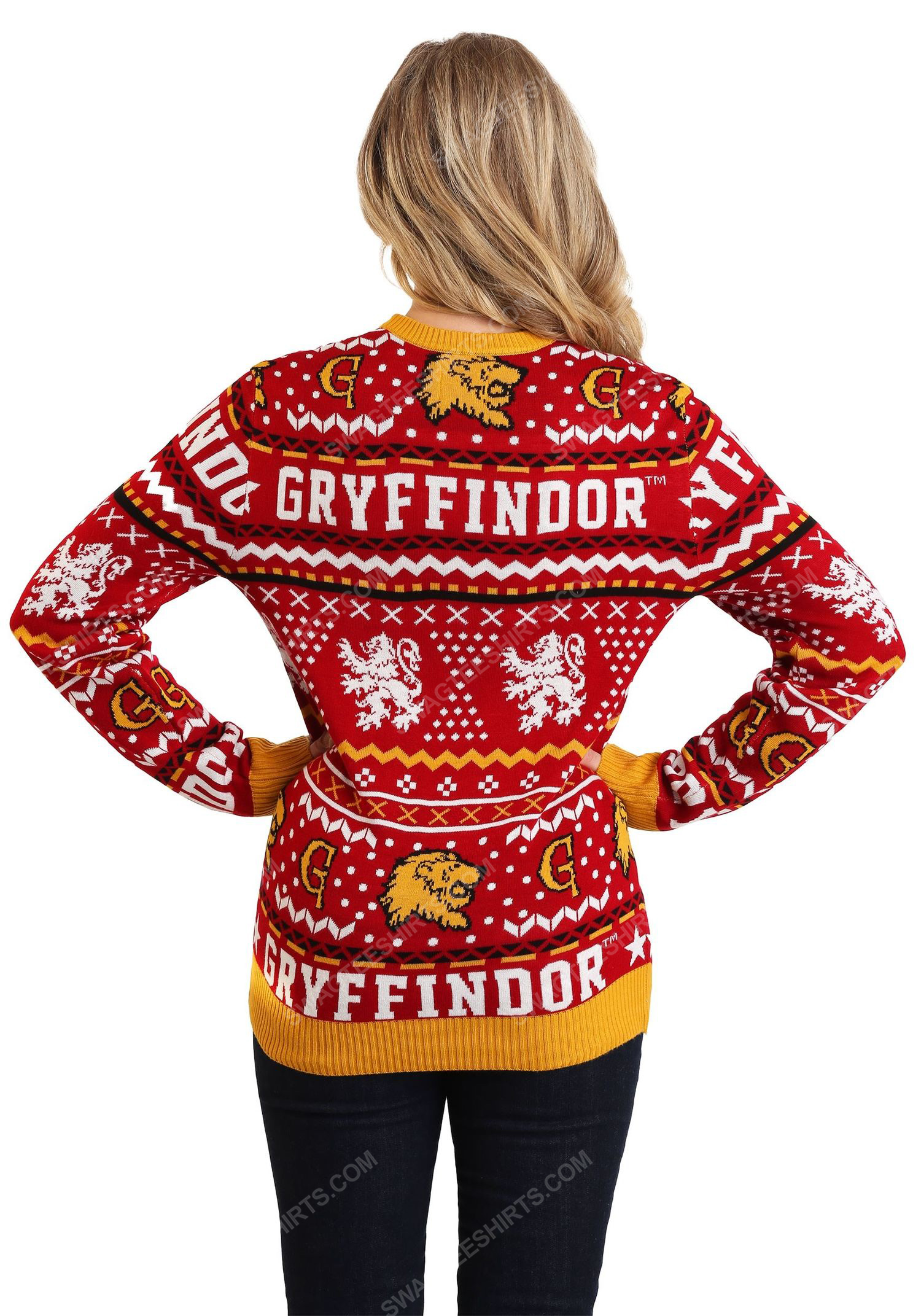 Christmas holiday harry potter gryffindor full print ugly christmas sweater 3