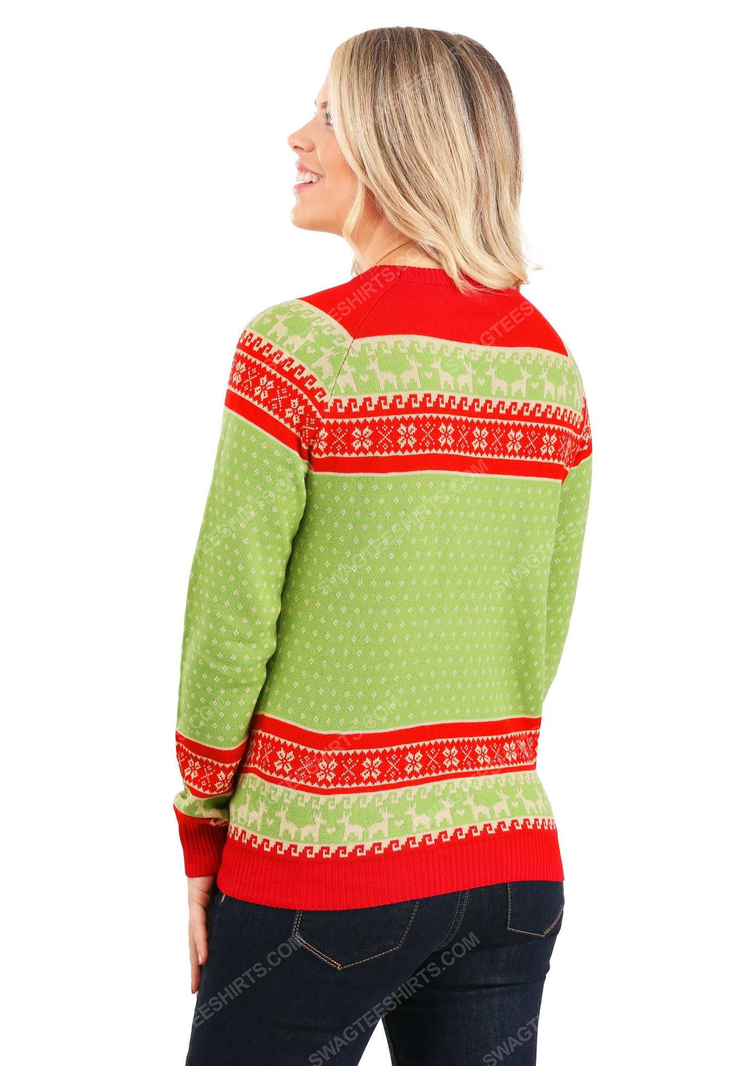 Christmas holiday llama full print ugly christmas sweater 5