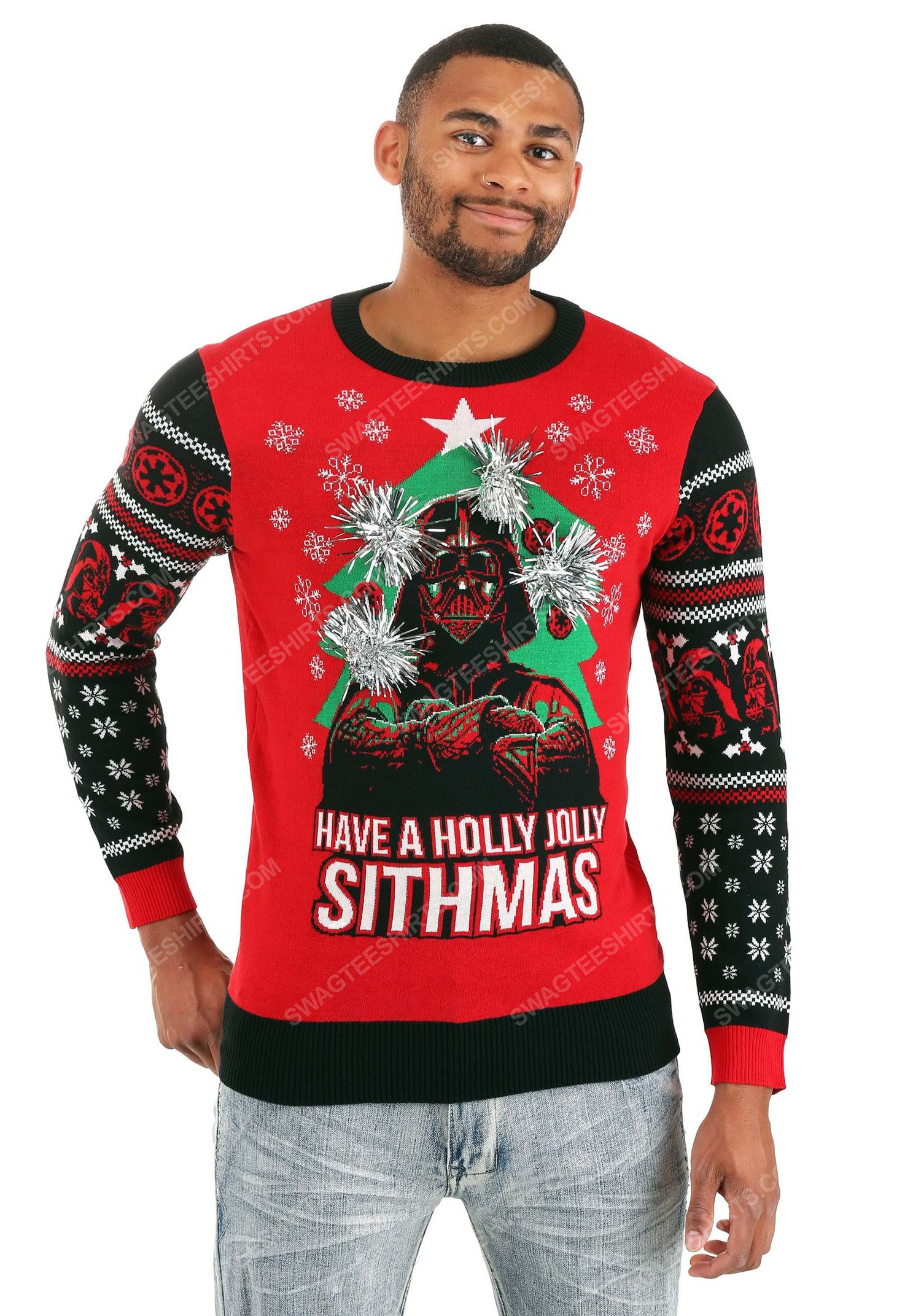 Have a holly jolly sithmas darth vader star wars full print ugly christmas sweater 2 - Copy
