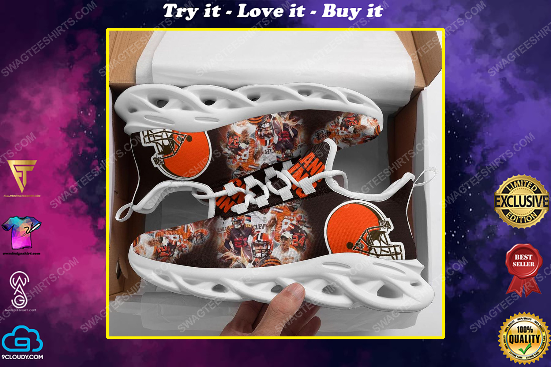 The cleveland browns football team max soul shoes