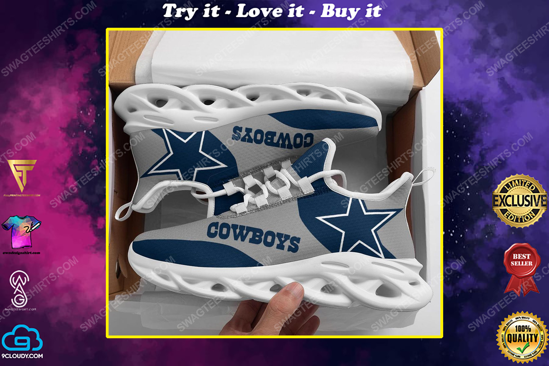The dallas cowboys football team max soul shoes