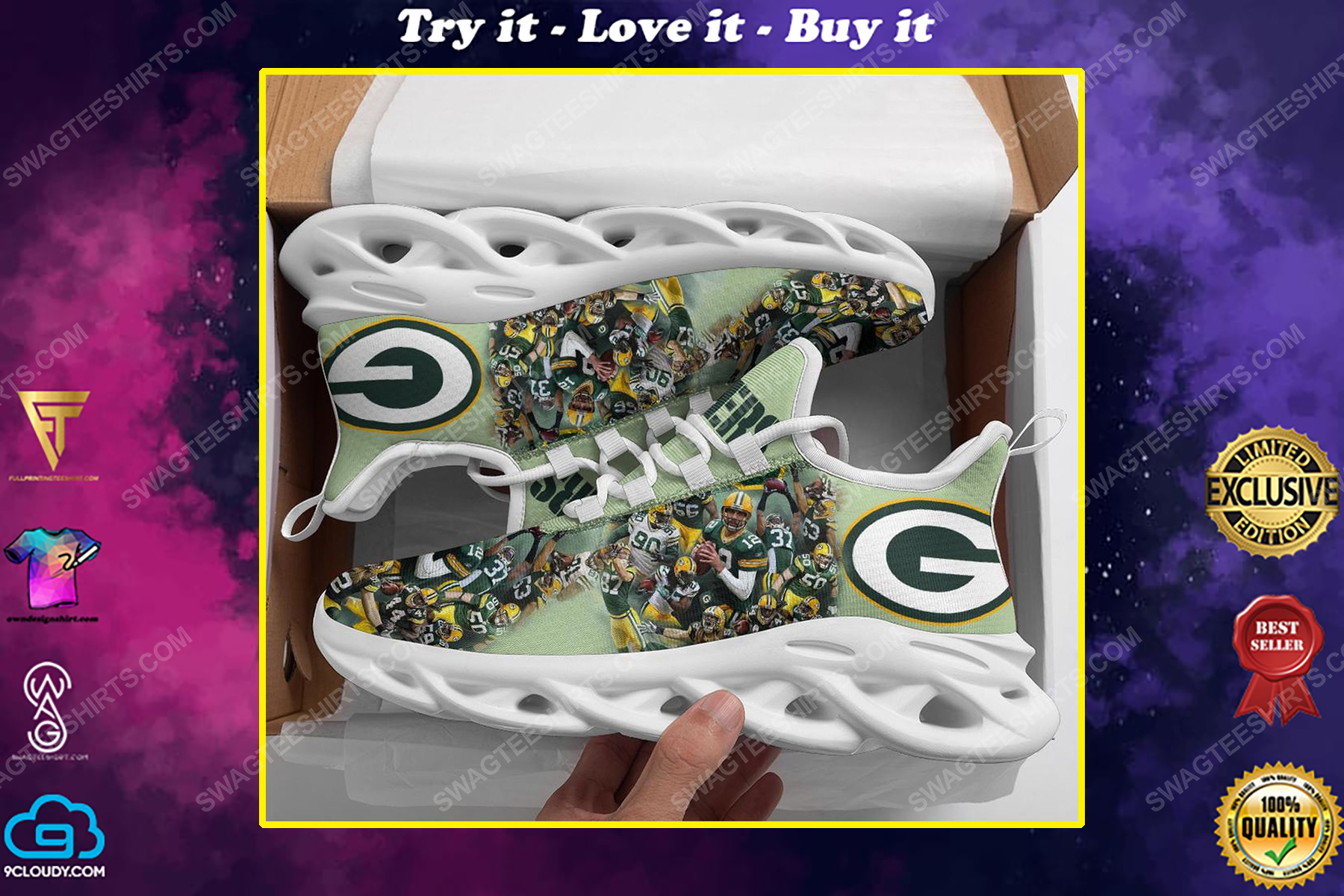 The green bay packers football team max soul shoes