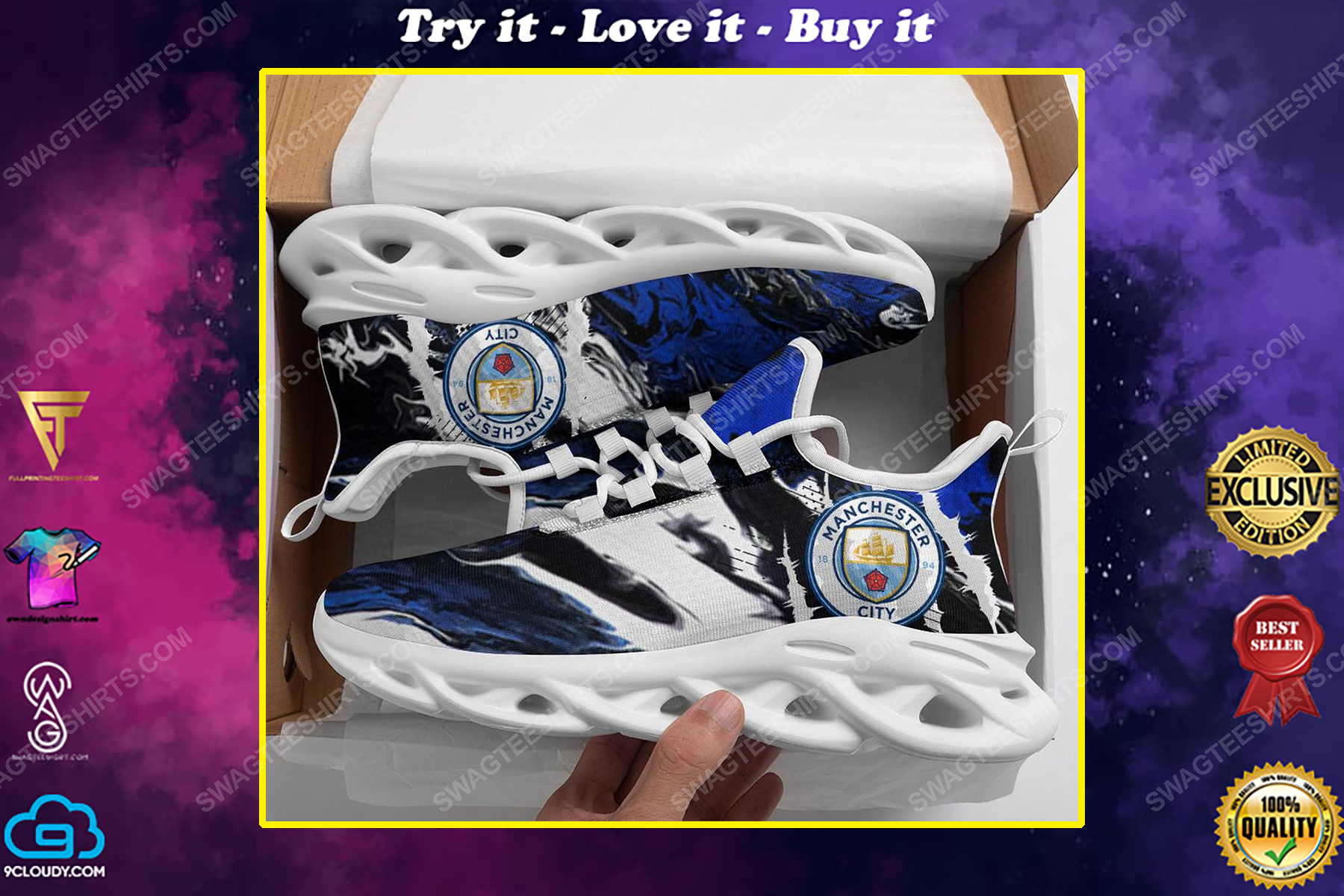 The manchester city football club max soul shoes
