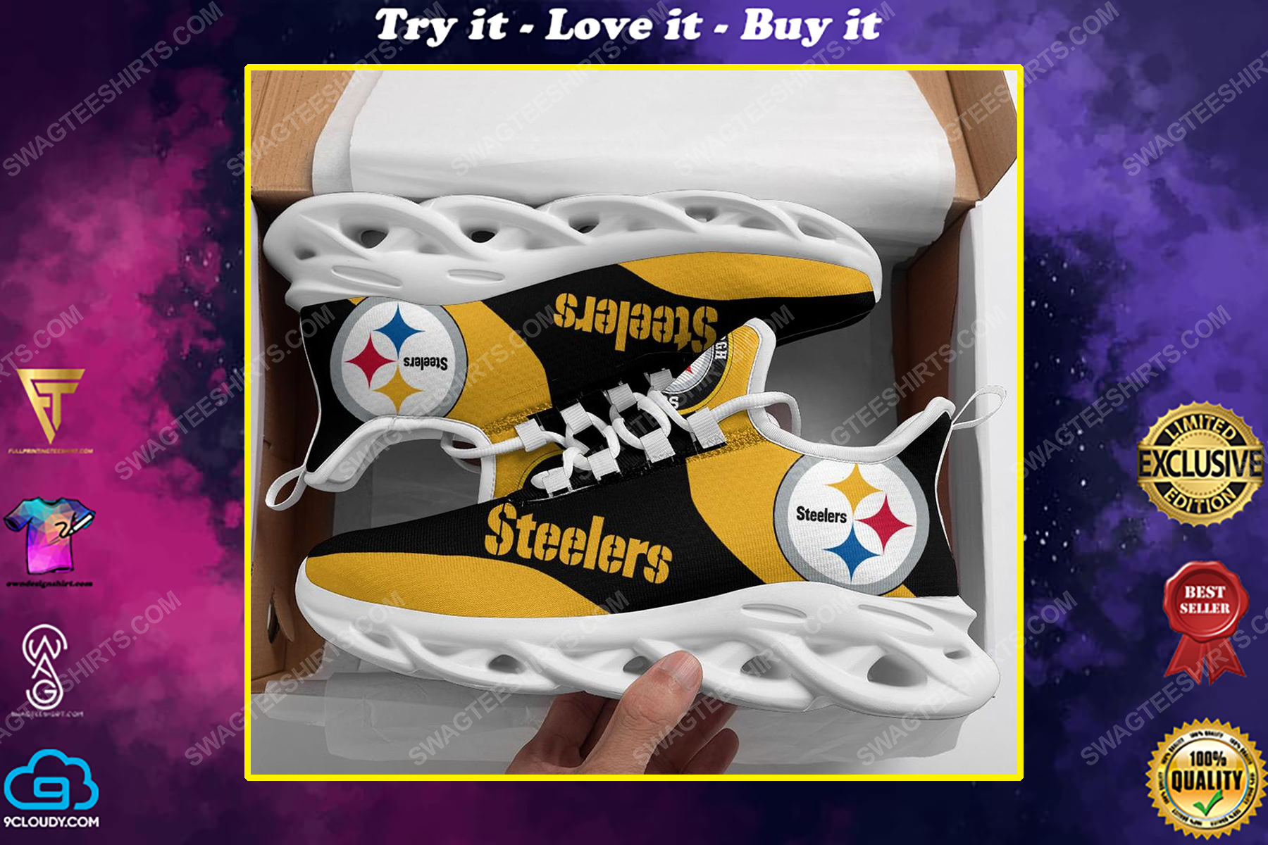 The pittsburgh steelers football team max soul shoes